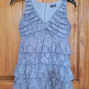 Express gray peplum top size xs